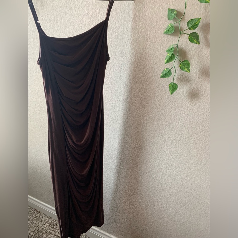 Brown cider tank dress